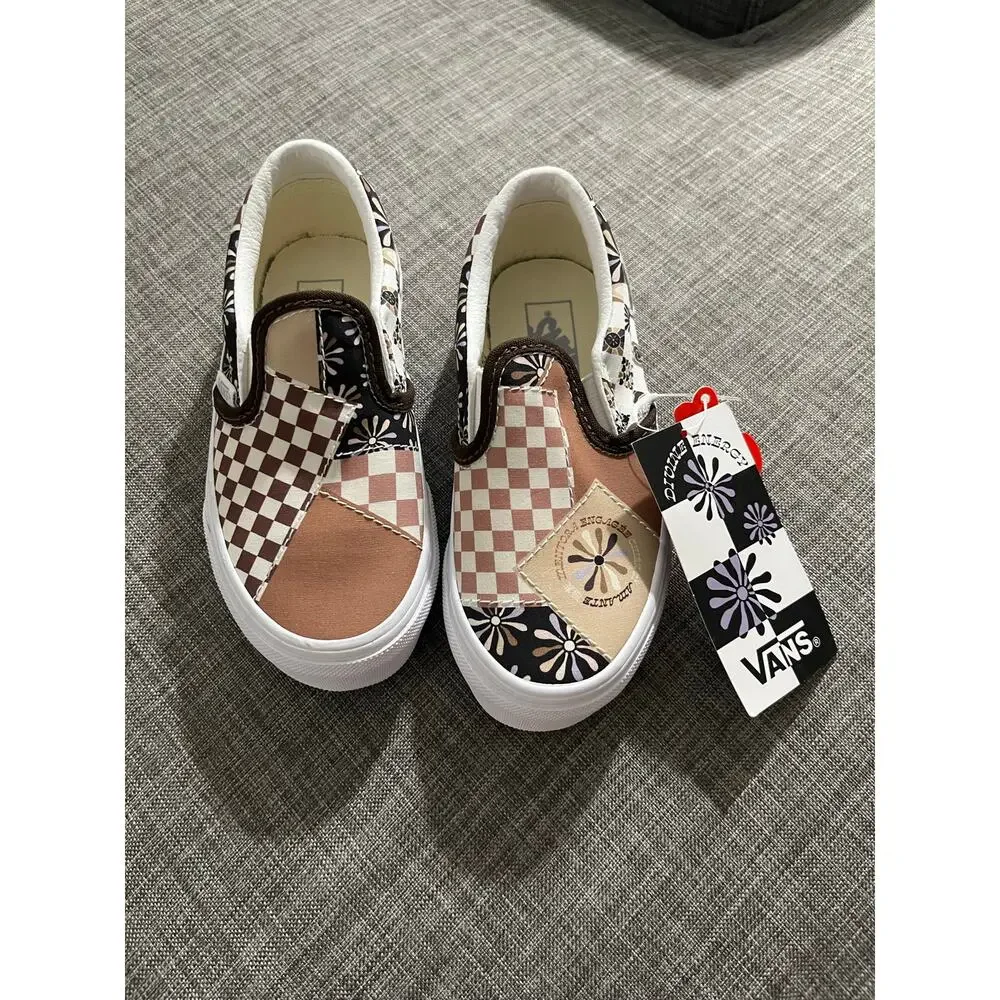 Vans divine equality slip on kids size 10 1/2